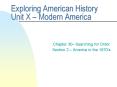 Exploring American History Unit X Modern America PowerPoint PPT Presentation
