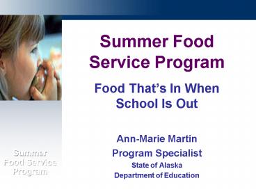 Summer Food Service Program