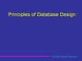 Principles of Database Design PowerPoint PPT Presentation