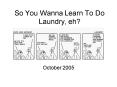 So You Wanna Learn To Do Laundry, eh PowerPoint PPT Presentation