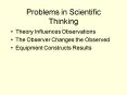 Problems in Scientific Thinking PowerPoint PPT Presentation