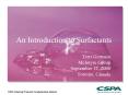 An Introduction to Surfactants PowerPoint PPT Presentation