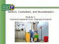 Janitors, Custodians, and Housekeepers  Module 1: Chemical Hazards from Cleaning Products PowerPoint PPT Presentation