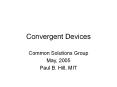 Convergent Devices PowerPoint PPT Presentation