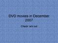 DVD movies in December 2007 PowerPoint PPT Presentation