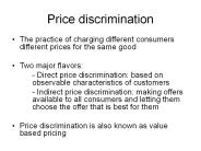 Price discrimination
