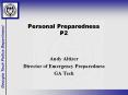 Personal Preparedness P2 PowerPoint PPT Presentation