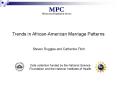 Trends in AfricanAmerican Marriage Patterns PowerPoint PPT Presentation