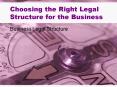 Choosing the Right Legal Structure for the Business PowerPoint PPT Presentation