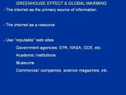 GREENHOUSE EFFECT