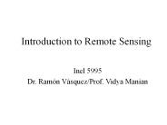 Introduction to Remote Sensing