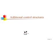 Additional control structures