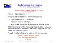 Digital vs film imaging