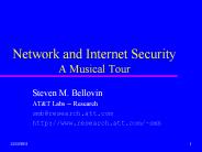 Network and Internet Security A Musical Tour