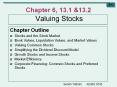 Valuing Stocks PowerPoint PPT Presentation