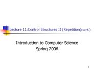 Lecture 11:Control Structures II Repetitioncont.