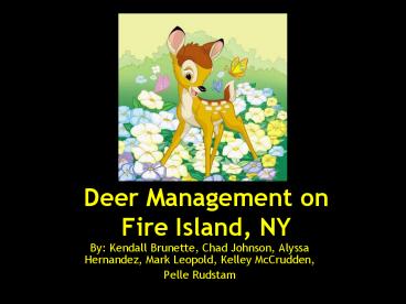 Deer Management on Fire Island, NY