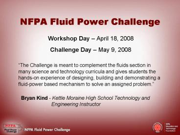 NFPA Fluid Power Challenge