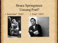 Bruce Springsteen Unsung Poet PowerPoint PPT Presentation