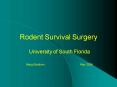 Rodent Survival Surgery PowerPoint PPT Presentation