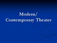 Modern Contemporary Theater