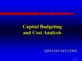 Capital Budgeting and Cost Analysis PowerPoint PPT Presentation