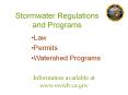 Stormwater Regulations and Programs PowerPoint PPT Presentation
