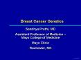 Breast Cancer Genetics PowerPoint PPT Presentation