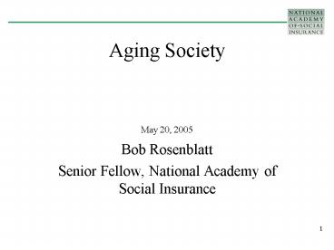 Aging Society
