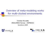 Overview of meta-modeling works for multi-clocked environments