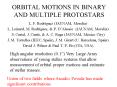 ORBITAL MOTIONS IN BINARY AND MULTIPLE PROTOSTARS PowerPoint PPT Presentation