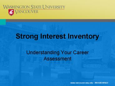 Strong Interest Inventory