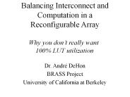Balancing Interconnect and Computation in a Reconfigurable Array