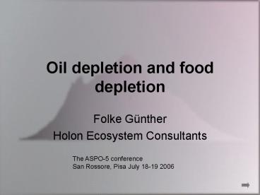 Oil depletion and food depletion