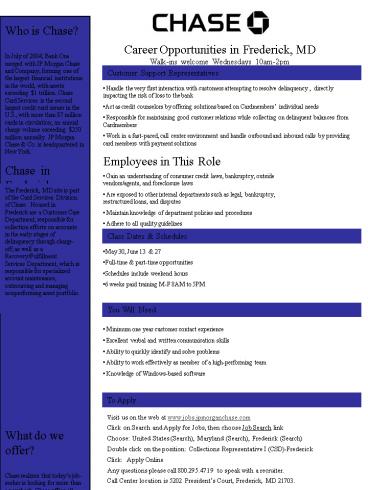 Career Opportunities in Frederick, MD