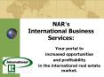 20% of NAR's members conduct International Real Estat PowerPoint PPT Presentation