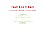 From Lau to Unz: