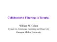 Collaborative Filtering: A Tutorial PowerPoint PPT Presentation