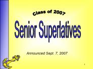 Senior Superlatives