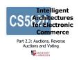 Intelligent Architectures for Electronic Commerce PowerPoint PPT Presentation