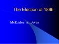 The Election of 1896 PowerPoint PPT Presentation
