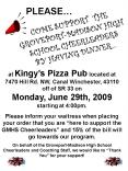 at Kingys Pizza Pub located at 7470 Hill Rd. NW, Canal Winchester, 43110 off of SR 33 on Monday, Jun PowerPoint PPT Presentation