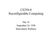 CS2946 Reconfigurable Computing