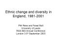 Ethnic change and diversity in England, 19812001 PowerPoint PPT Presentation