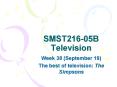 SMST21605B Television PowerPoint PPT Presentation