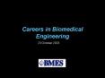 Careers in Biomedical Engineering PowerPoint PPT Presentation