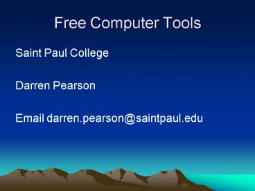 Free Computer Tools
