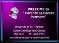 WELCOME to Parents as Career Partners PowerPoint PPT Presentation