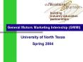 General Motors Marketing Internship GMMI PowerPoint PPT Presentation