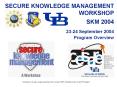 SECURE KNOWLEDGE MANAGEMENT WORKSHOP SKM 2004 2324 September 2004 Program Overview PowerPoint PPT Presentation